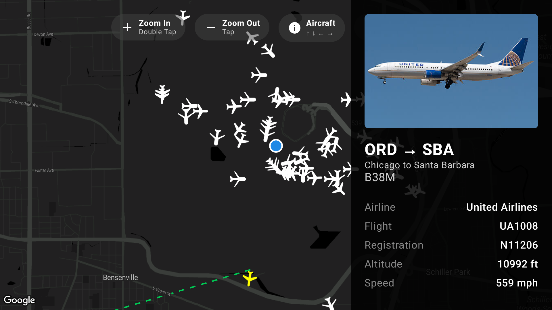 SkyLounge Radar App on TV